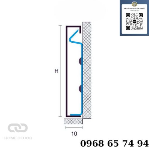 Len chân tường inox 304 S-CV