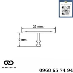 Nẹp Nhôm Chữ T25 mm – Nẹp Nhôm T25 Màu Trắng