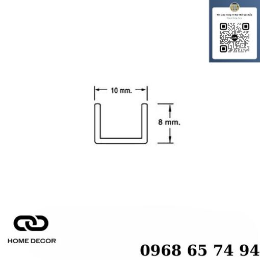 Nẹp Nhôm Chữ U 10mm – U Nhôm 10×10 – Nẹp Nhôm U10