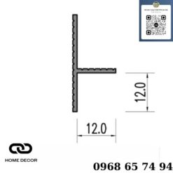 Nẹp len chân tường âm DF-15 (15mm), Màu trắng